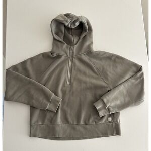 Vuori Restore Half Zip Hoodie – Gray Scuba Hood – Size L